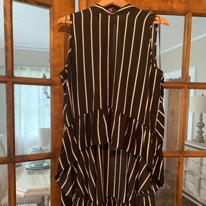 Kaari Blue Black with White Stripes High Low Top